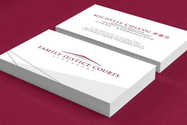 Leow HouTeng Design Portfolio - Family Justice Courts Corporate Identity - Name Cards