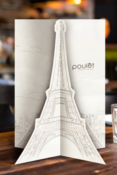Design and Digital Marketing Portfolio - Poulet Restaurant Menu - Vertical - Leow Hou Teng