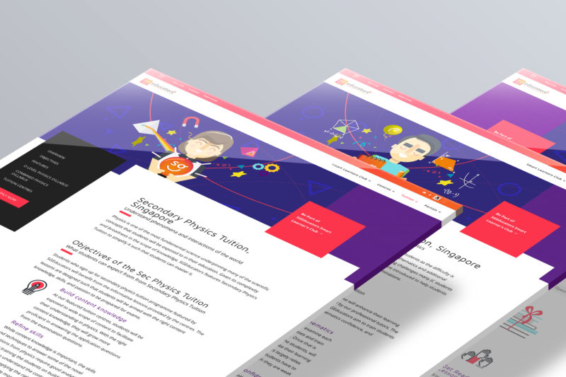Design and Digital Marketing Portfolio - SGEducators Tuition Hub - Perspective Stack Closeup