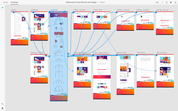 Design and Digital Marketing Portfolio - SGEducators Tuition Portal Development - Adobe XD Mockup 2