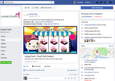 Liang Court Summer Festival Campaign Design 2015 - Facebook Food Trail Jackpot