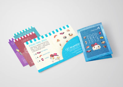 Liang Court Summer Festival Campaign Design 2015 - Food Trail Coupons Sleeve