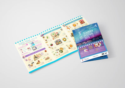 Liang Court Summer Festival Campaign Design 2015 - Food Trail Mailer Cover and Layout