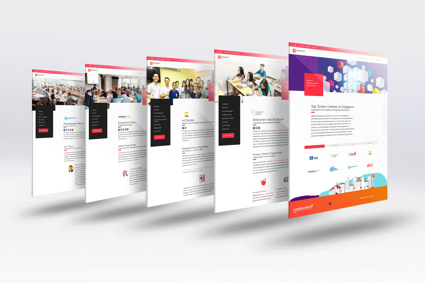 Design and Digital Marketing Portfolio - SGEducators Tuition Hub - Supporting Client Websites Animated