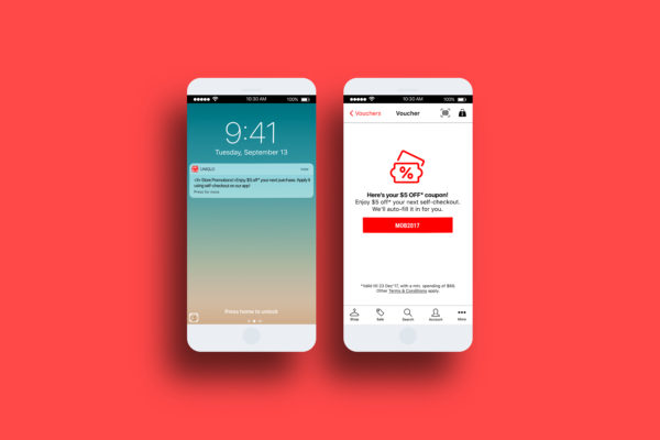 Uniqlo Self-checkout Mobile App - Geofencing Push Notification - Leowhouteng